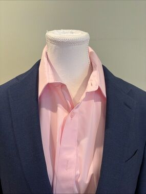 Banana Republic Navy suit with Pink Dress Shirt